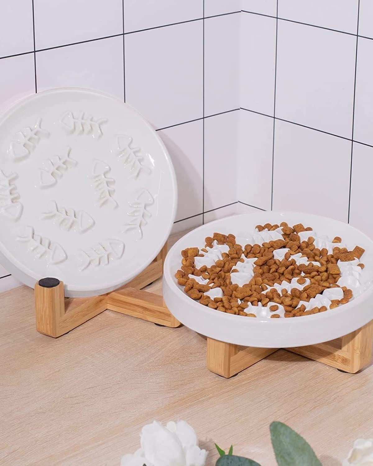 Ceramic Cat Slow Feeder