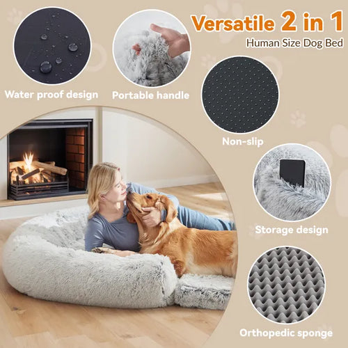 2-in-1 Flip Open Dog Bed