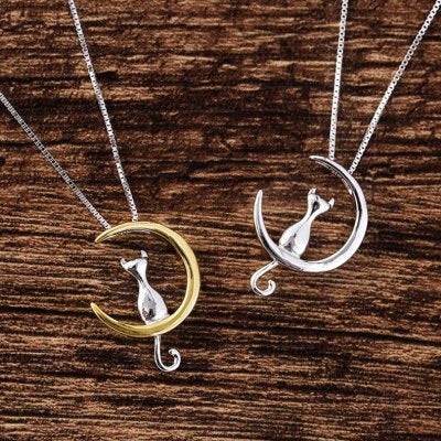 Fashion Cat Moon Necklace